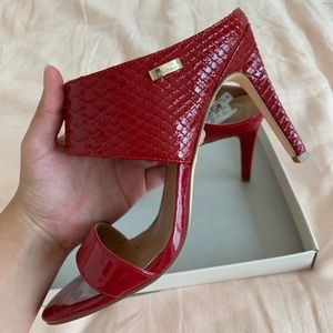 Calvin Klein red snakeskin stiletto heel size 8